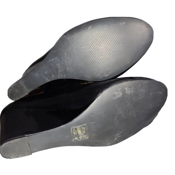J.Crew Factory Sylvia Faux Patent Leather Wedges Heels # 95993 Womens Sz 9   sb3 - Picture 11 of 11